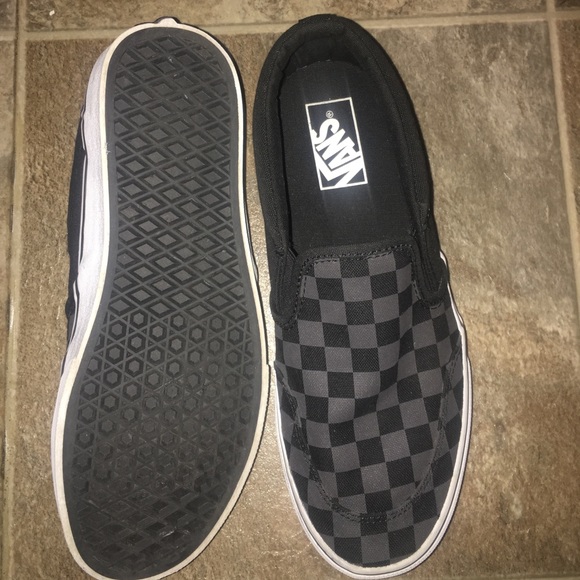 Black and Grey Checkerboard Vans Size 7 Men’s - Picture 2 of 2